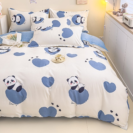 91家纺网 家纺一手货源 找家纺 2025新品磨毛四件套磨绒棉高克重套件床单款床笠款4件套