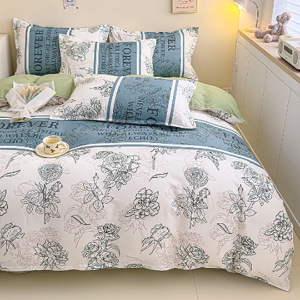 91家纺网 家纺一手货源 找家纺 2025新品磨毛四件套磨绒棉高克重套件床单款床笠款4件套