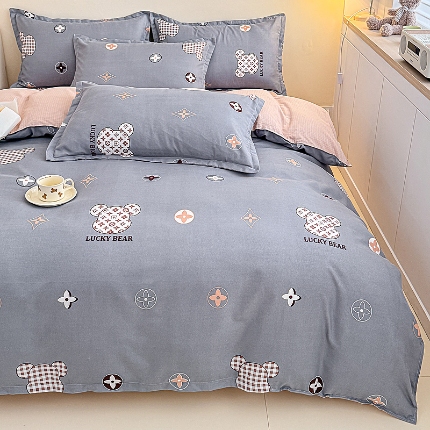 91家纺网 家纺一手货源 找家纺 2025新品磨毛四件套磨绒棉高克重套件床单款床笠款4件套