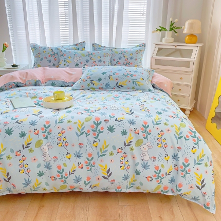 91家纺网 家纺一手货源 找家纺 2025新品磨毛四件套磨绒棉高克重套件床单款床笠款4件套