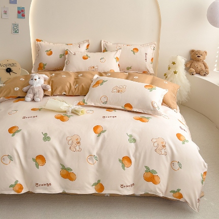 91家纺网 家纺一手货源 找家纺 2025新品磨毛四件套磨绒棉高克重套件床单款床笠款4件套