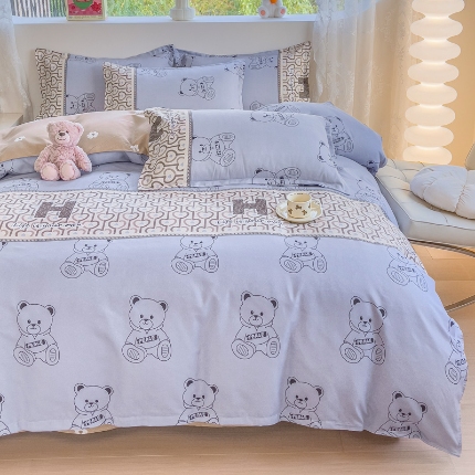 91家纺网 家纺一手货源 找家纺 2025新品磨毛四件套磨绒棉高克重套件床单款床笠款4件套