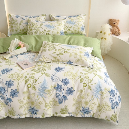 91家纺网 家纺一手货源 找家纺 2025新品磨毛四件套磨绒棉高克重套件床单款床笠款4件套