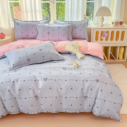 91家纺网 家纺一手货源 找家纺 2025新品磨毛四件套磨绒棉高克重套件床单款床笠款4件套