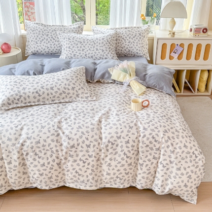 91家纺网 家纺一手货源 找家纺 2025新品磨毛四件套磨绒棉高克重套件床单款床笠款4件套