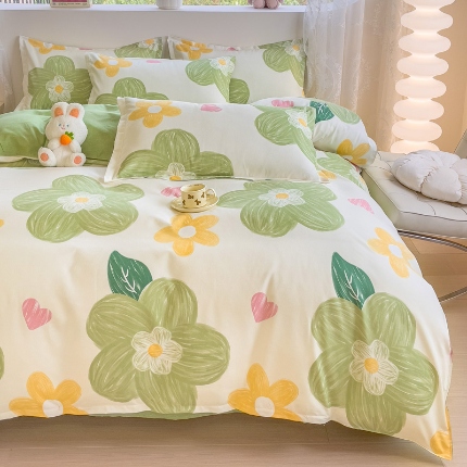 91家纺网 家纺一手货源 找家纺 2025新品磨毛四件套磨绒棉高克重套件床单款床笠款4件套