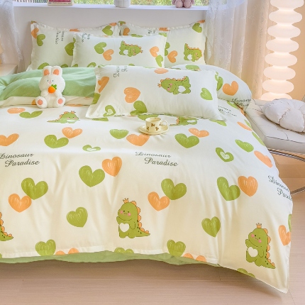 91家纺网 家纺一手货源 找家纺 2025新品磨毛四件套磨绒棉高克重套件床单款床笠款4件套