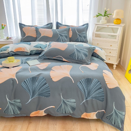 91家纺网 家纺一手货源 找家纺 2025新品磨毛四件套磨绒棉高克重套件床单款床笠款4件套