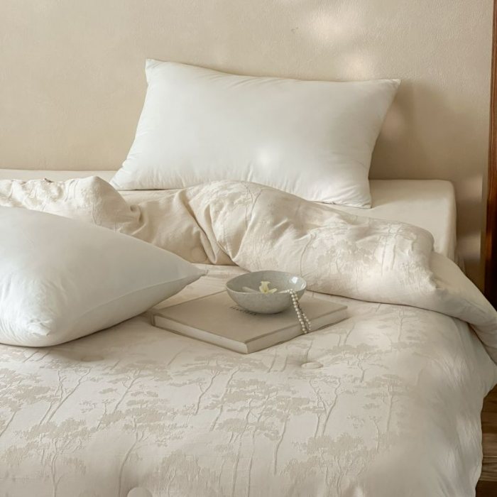 91家纺网 家纺一手货源 找家纺 【与自然同频】傲蕾睡梦森林棉麻大豆羊毛被冬被春秋被可水洗裸睡被芯亚麻被子