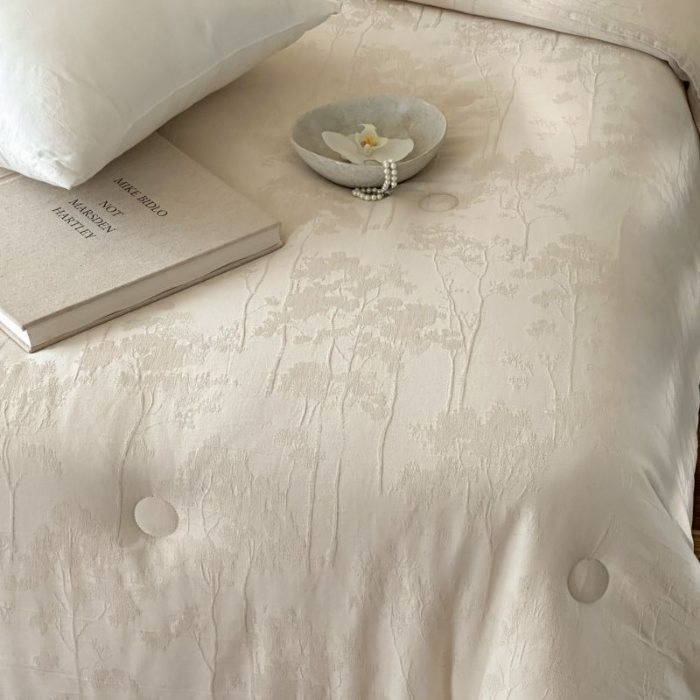 91家纺网 家纺一手货源 找家纺 【与自然同频】傲蕾睡梦森林棉麻大豆羊毛被冬被春秋被可水洗裸睡被芯亚麻被子