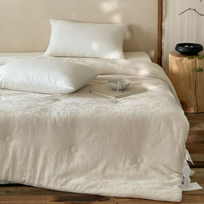 91家纺网 家纺一手货源 找家纺 【与自然同频】傲蕾睡梦森林棉麻大豆羊毛被冬被春秋被可水洗裸睡被芯亚麻被子