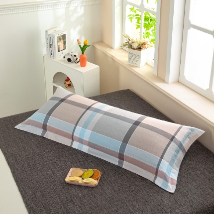 91家纺网 家纺一手货源 找家纺 喜相逢家纺2024新款 D26-双人枕套-纯棉磨毛长枕套全棉磨毛