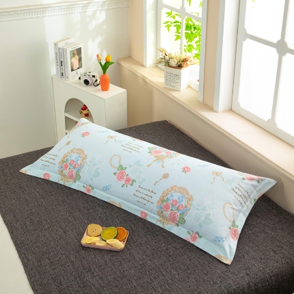 91家纺网 家纺一手货源 找家纺 喜相逢家纺2024新款 D26-双人枕套-纯棉磨毛长枕套全棉磨毛