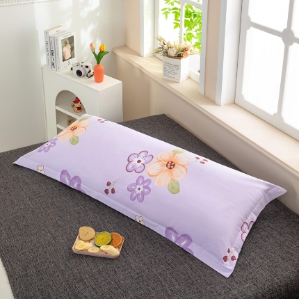 91家纺网 家纺一手货源 找家纺 喜相逢家纺2024新款 D26-双人枕套-纯棉磨毛长枕套全棉磨毛