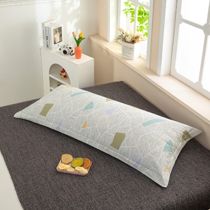 91家纺网 家纺一手货源 找家纺 喜相逢家纺2024新款 D26-双人枕套-纯棉磨毛长枕套全棉磨毛