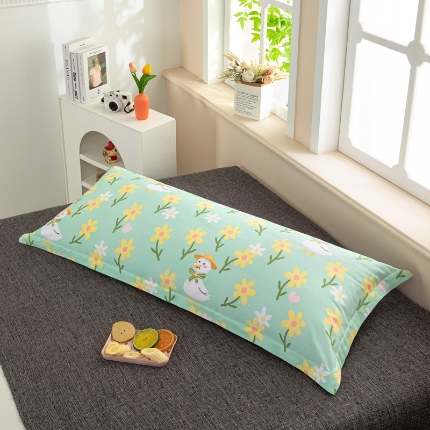 91家纺网 家纺一手货源 找家纺 喜相逢家纺2024新款 D26-双人枕套-纯棉磨毛长枕套全棉磨毛