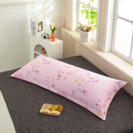 91家纺网 家纺一手货源 找家纺 喜相逢家纺2024新款 D26-双人枕套-纯棉磨毛长枕套全棉磨毛