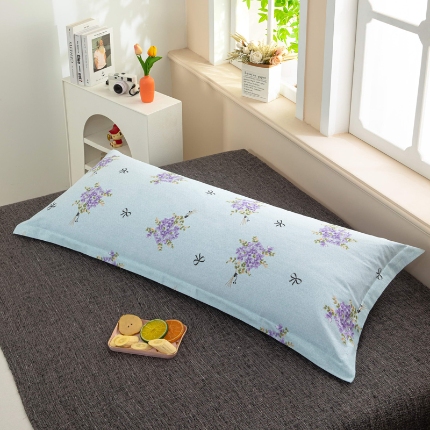 91家纺网 家纺一手货源 找家纺 喜相逢家纺2024新款 D26-双人枕套-纯棉磨毛长枕套全棉磨毛