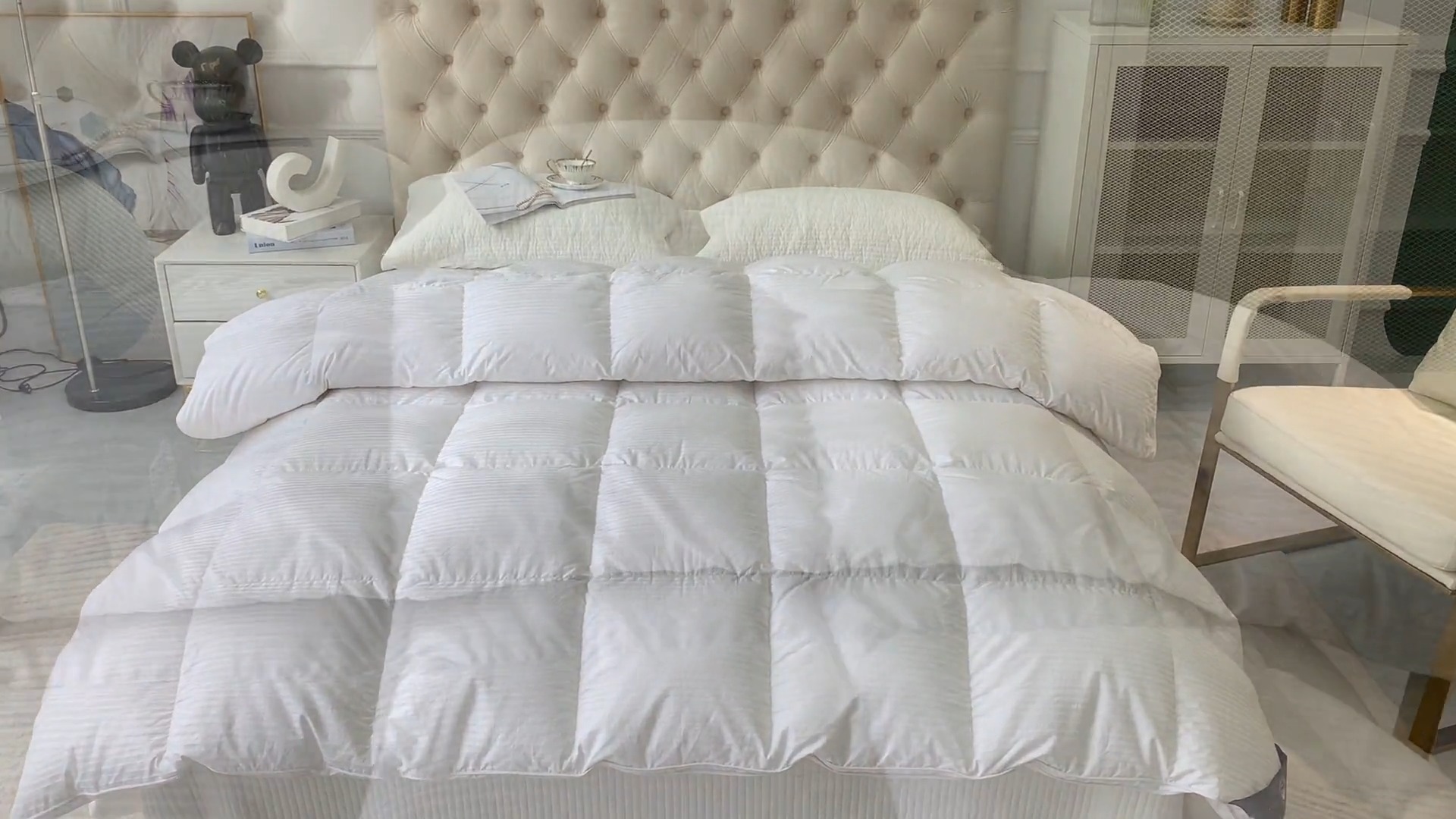 91家纺网 家纺一手货源 找家纺 假一赔三 5A羽绒被95白鹅绒冬被加厚保暖春秋被子被芯100支全棉抗菌 五星级酒店专供