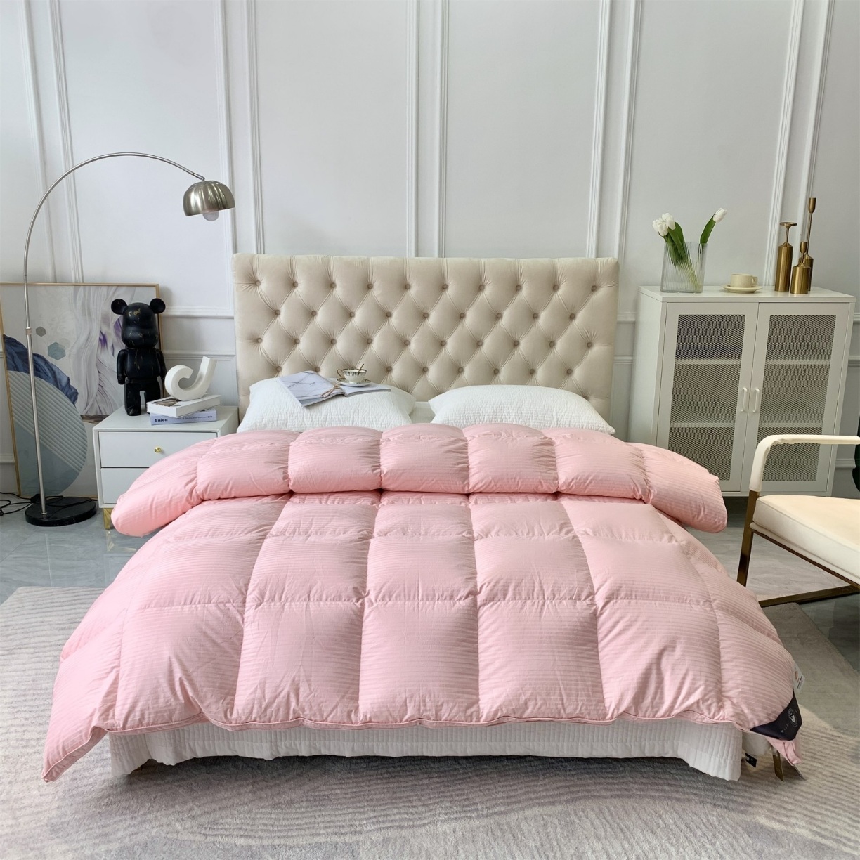 91家纺网 家纺一手货源 找家纺 假一赔三 5A羽绒被95白鹅绒冬被加厚保暖春秋被子被芯100支全棉抗菌 五星级酒店专供