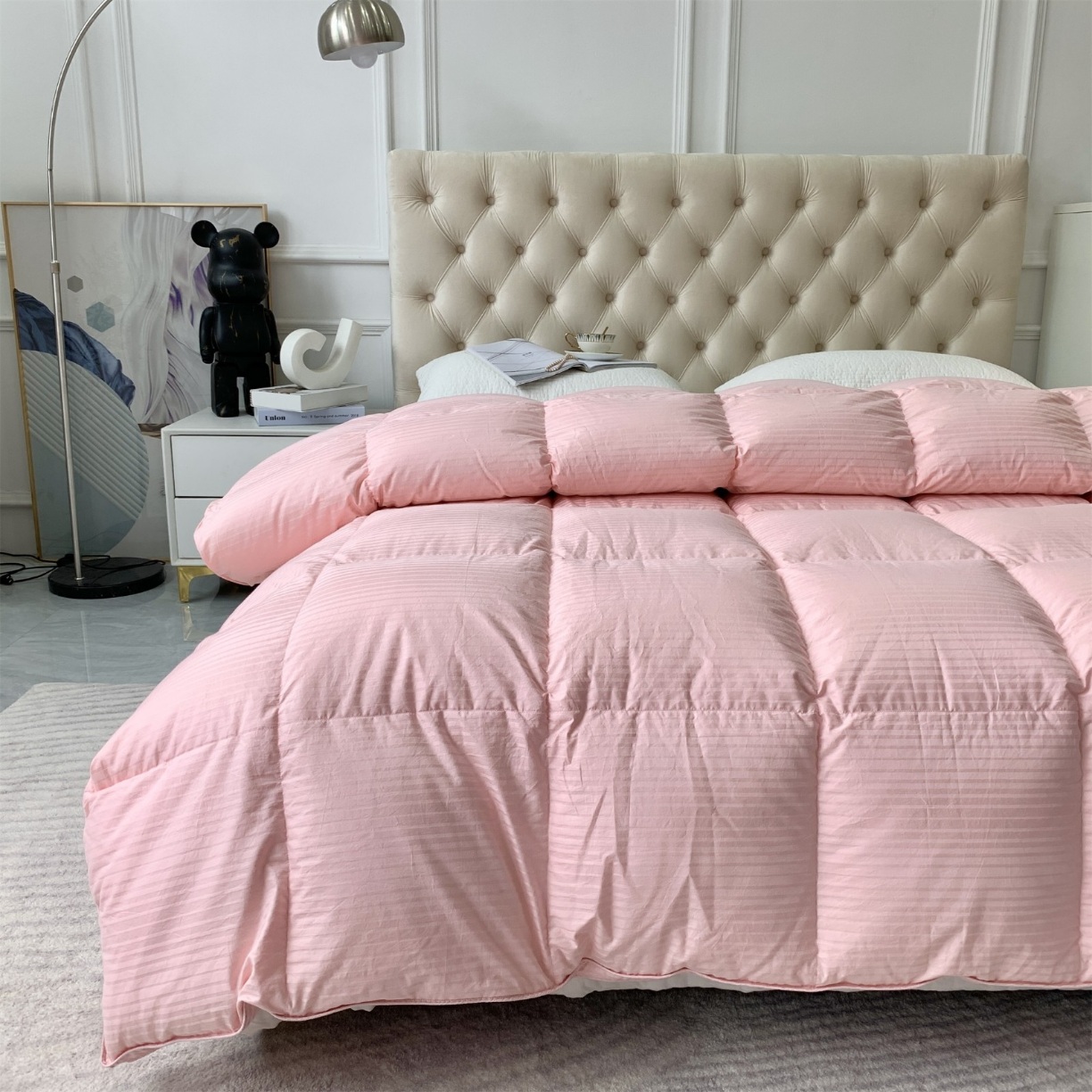 91家纺网 家纺一手货源 找家纺 假一赔三 5A羽绒被95白鹅绒冬被加厚保暖春秋被子被芯100支全棉抗菌 五星级酒店专供