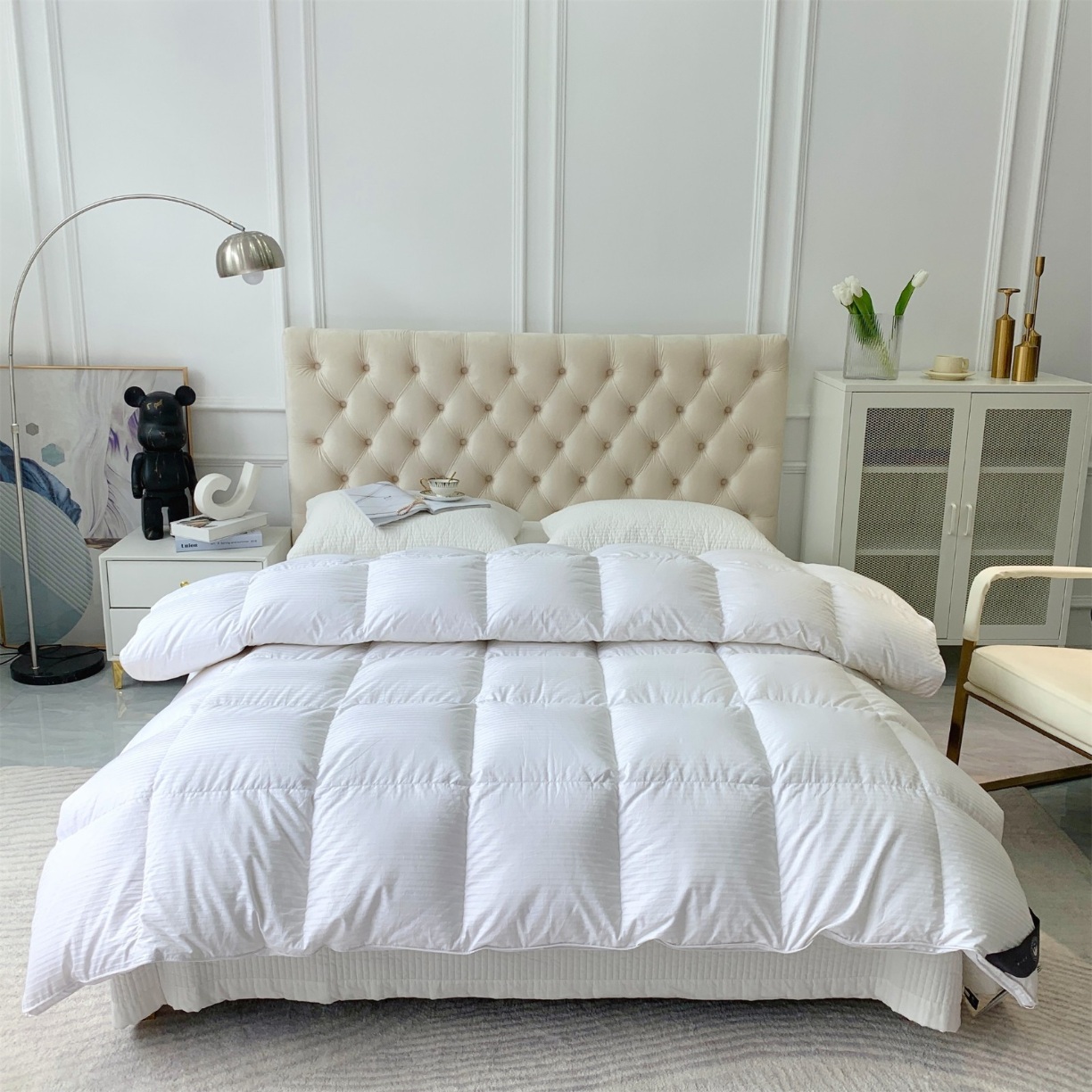 91家纺网 家纺一手货源 找家纺 假一赔三 5A羽绒被95白鹅绒冬被加厚保暖春秋被子被芯100支全棉抗菌 五星级酒店专供