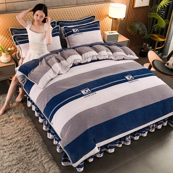 91家纺网 家纺一手货源 找家纺 （总）牵依 2025新款金貂绒四件套牛奶绒四件套