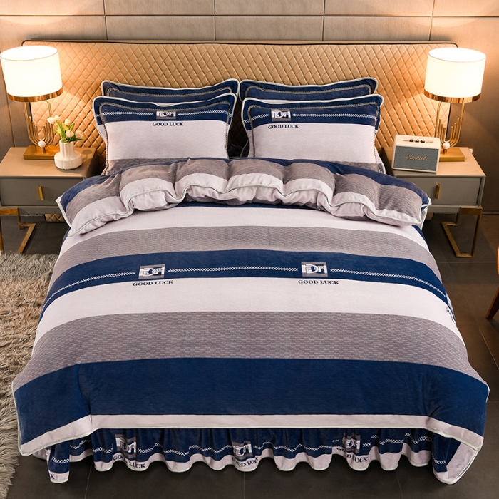 91家纺网 家纺一手货源 找家纺 （总）牵依 2025新款金貂绒四件套牛奶绒四件套