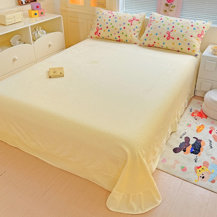 91家纺网 家纺一手货源 找家纺 （总）2025新款直播爆款保暖印花兔毛绒四件套牛奶绒床单款加厚套件