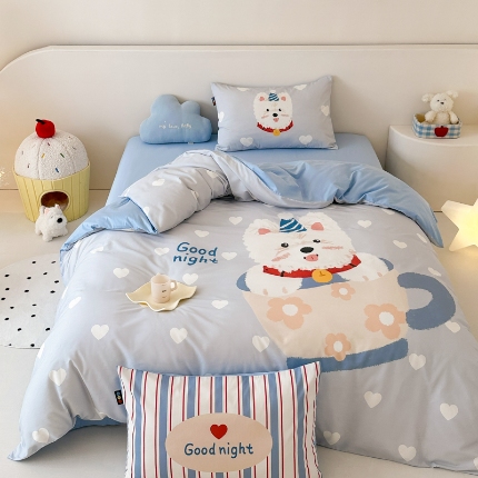 91家纺网 家纺一手货源 找家纺 梵星摄影  大版卡通套件拍摄赏析