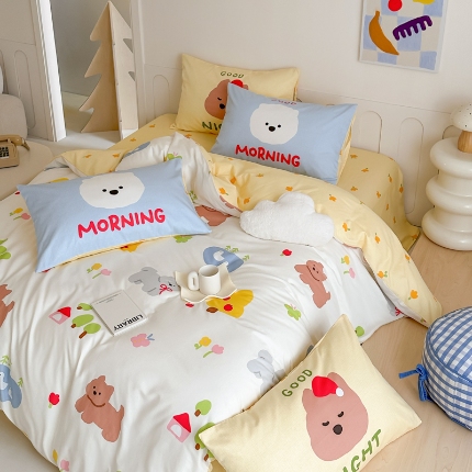 91家纺网 家纺一手货源 找家纺 梵星摄影  卡通印花套件拍摄赏析