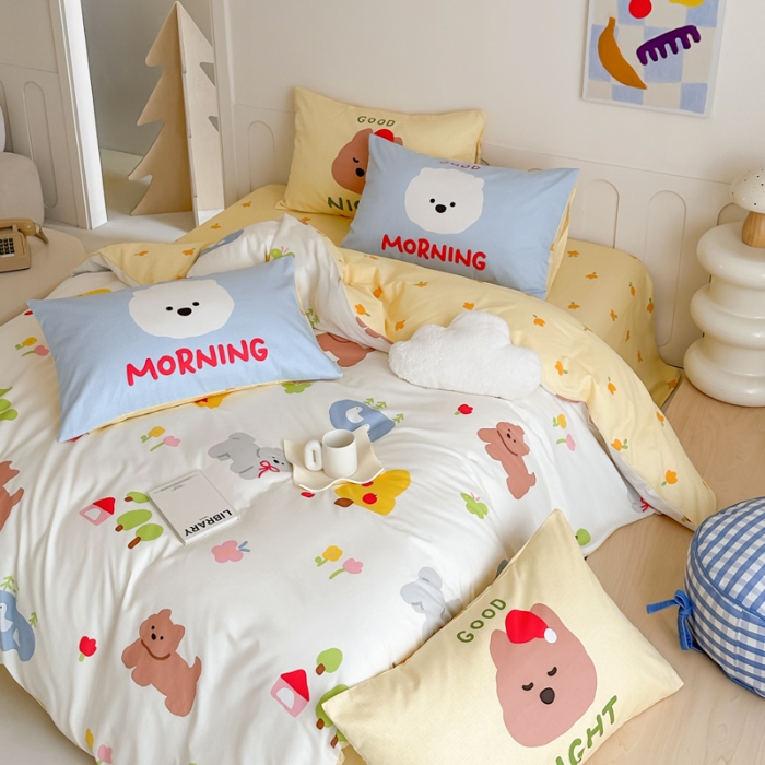 91家纺网 家纺一手货源 找家纺 梵星摄影  卡通印花套件拍摄赏析