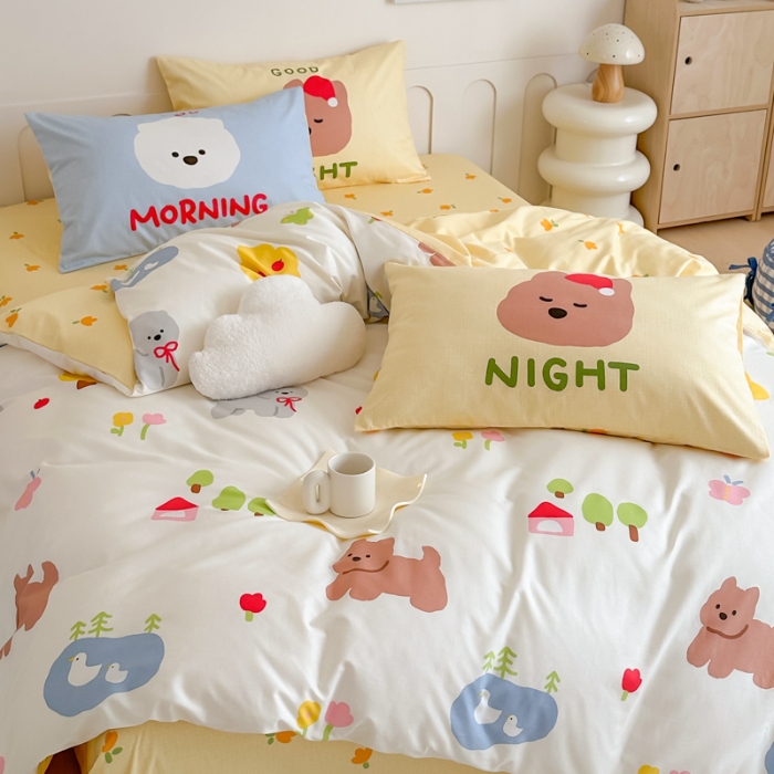 91家纺网 家纺一手货源 找家纺 梵星摄影  卡通印花套件拍摄赏析