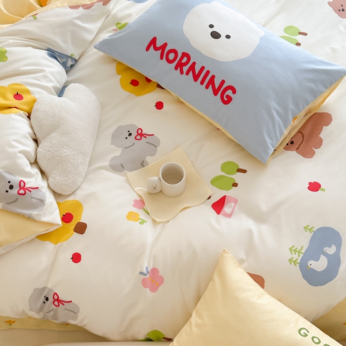 91家纺网 家纺一手货源 找家纺 梵星摄影  卡通印花套件拍摄赏析