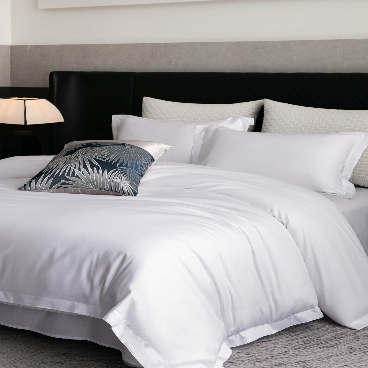 91家纺网 家纺一手货源 找家纺 （总）澜昕 星级酒店民宿加厚床上用品四件套宾馆纯白抗皱耐洗床单被套 可定制刺绣