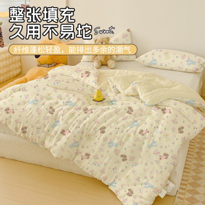 91家纺网 家纺一手货源 找家纺 （总）四季通用被芯 被加厚亲肤春秋被被芯宿舍单人学生四季通用棉被秋冬被