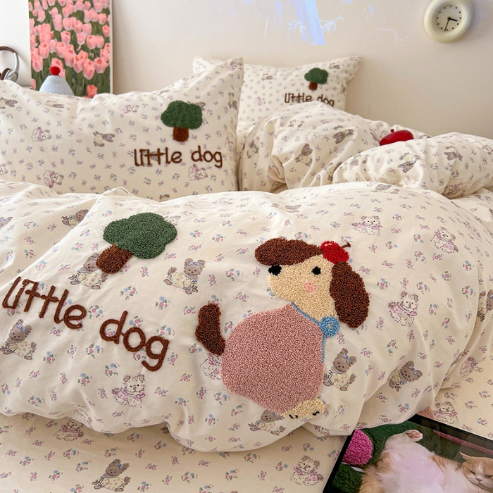 91家纺网 家纺一手货源 找家纺 （总）舒居家纺 2025新款13070全棉纯棉毛巾绣四件套