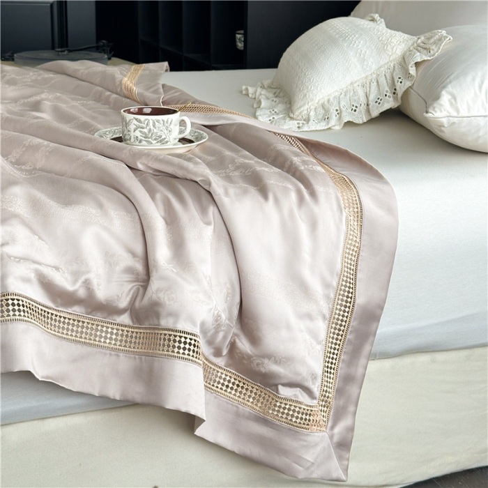 91家纺网 家纺一手货源 找家纺 总 2025春夏大提花轻奢美国进口Naia醋酯纤维夏被夏凉被空调被子被