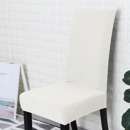 91家纺网 家纺一手货源 找家纺 （总）一体菠萝格提花弹力针织纯色椅子套 连体餐椅套