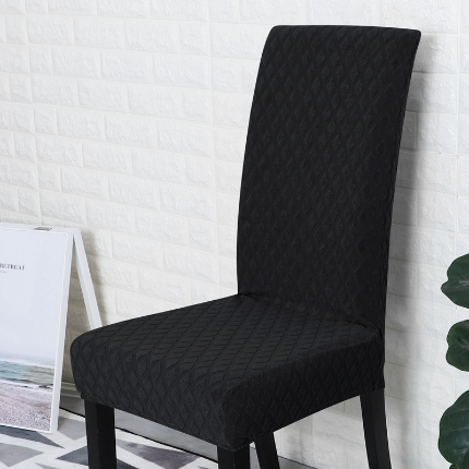 91家纺网 家纺一手货源 找家纺 （总）一体菠萝格提花弹力针织纯色椅子套 连体餐椅套