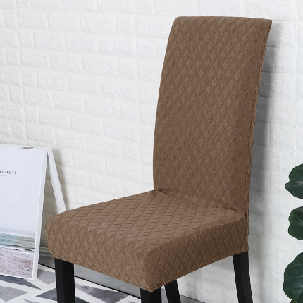 91家纺网 家纺一手货源 找家纺 （总）一体菠萝格提花弹力针织纯色椅子套 连体餐椅套