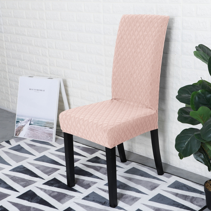 91家纺网 家纺一手货源 找家纺 （总）一体菠萝格提花弹力针织纯色椅子套 连体餐椅套