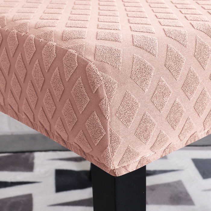 91家纺网 家纺一手货源 找家纺 （总）一体菠萝格提花弹力针织纯色椅子套 连体餐椅套