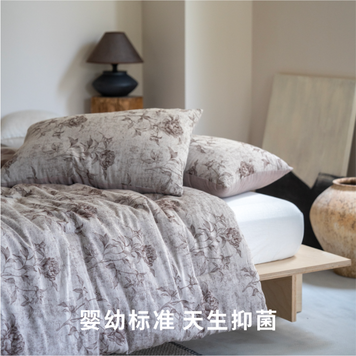 91家纺网 家纺一手货源 找家纺 （总）明治西川 提花雅韵全棉色织大提花被子冬被抗菌纤维被芯婴幼儿标准A类