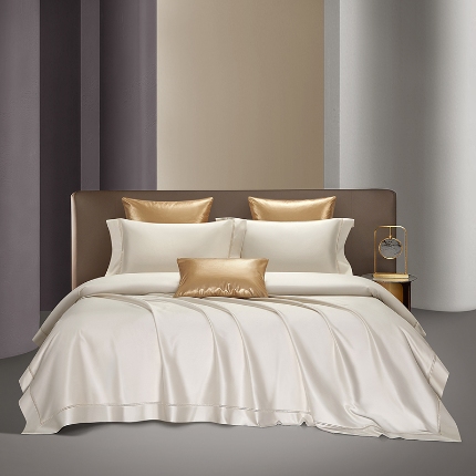 91家纺网 家纺一手货源 找家纺 （总）【2025】140支140S全棉纯色四件套镂空款可选多件套可定制