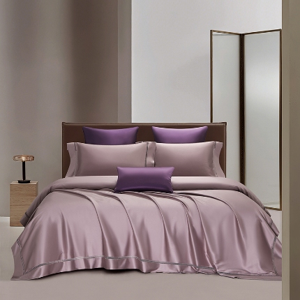 91家纺网 家纺一手货源 找家纺 （总）【2025】140支140S全棉纯色四件套镂空款可选多件套可定制