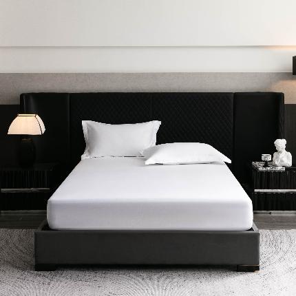 澜昕 星级酒店民宿加厚床上用品宾馆纯白抗皱耐洗床单 可定制刺绣