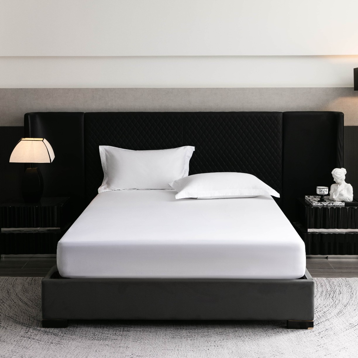 91家纺网 家纺一手货源 找家纺 澜昕 星级酒店民宿加厚床上用品宾馆纯白抗皱耐洗床单 可定制刺绣