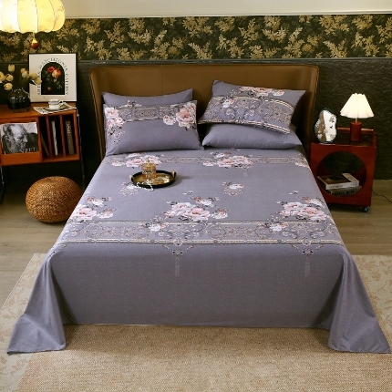 91家纺网 家纺一手货源 找家纺 （总）宝莱利家纺 2025全棉高品质100棉国民复古生态磨毛床单 质检合格 