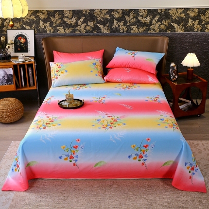 91家纺网 家纺一手货源 找家纺 （总）宝莱利家纺 2025全棉高品质100棉国民复古生态磨毛床单 质检合格 